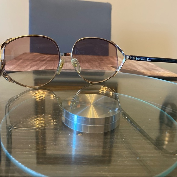 Dior Black and Gold Sunglasses - Picture 6 of 8